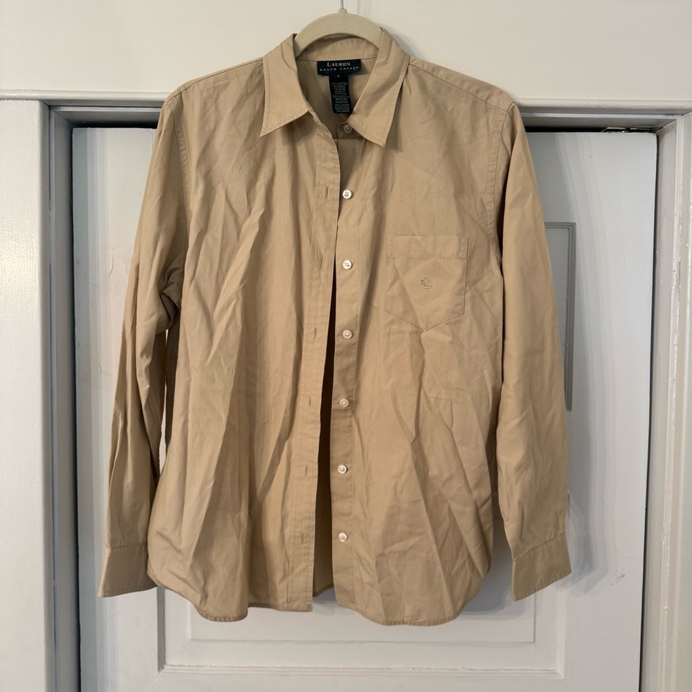 Ralph Lauren Tan Casual Button Down Shirt
